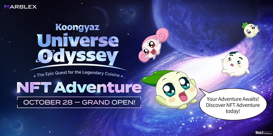 MARBLEXがインタラクティブサービス『NFT Adventure』を発表、韓国の人気IP「KOONGYA RESTAURANTZ」とコラボ