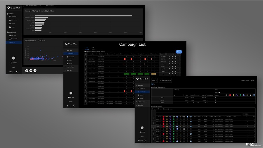 Web3特化マーケティングSaaS「ocean dict.」がOasysの各Verseに対応