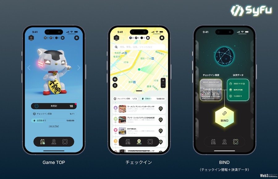 GINKAN、GameFi機能搭載Web3ウォレット『SyFu』のテストα版公開