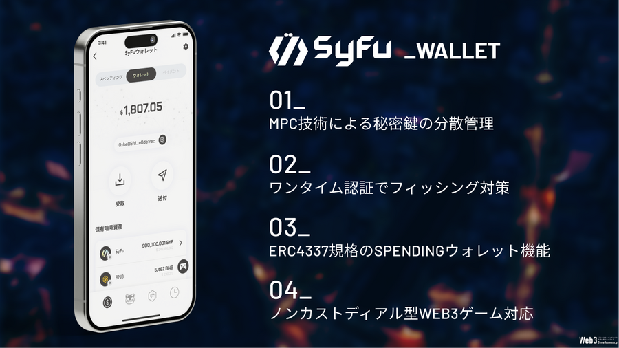 GameFi×Web3ウォレット『SyFu』、MPC技術とERC4337コントラクト型ウォレットを融合　α版で公開