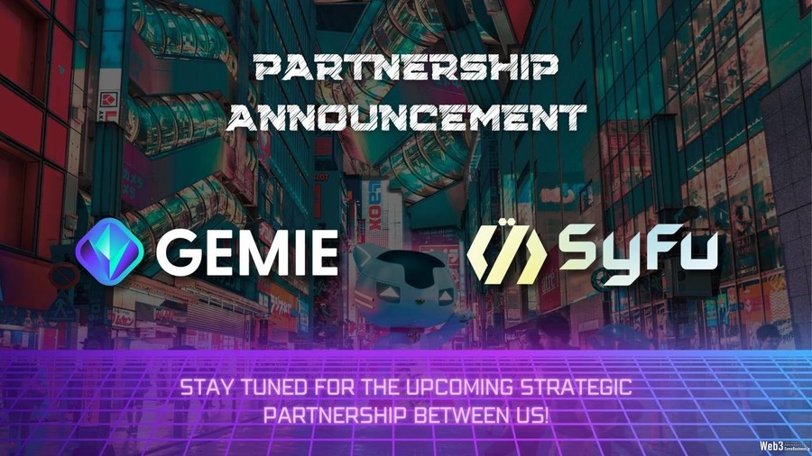 GameFi搭載ウォレット『SyFu』、メタバース「GEMIE」とのパートナーシップを発表