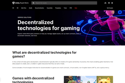ゲームエンジンのUnity、メタマスクなど13のブロックチェーン技術との統合を発表 画像
